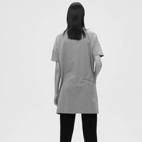 Eileen Fisher Harvest Orange Organic Cotton Stretch Long Tunic - Picture 9 of 11